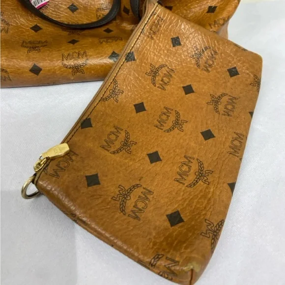 MCM Tan Leather Tote Bag - Picture 10 of 15